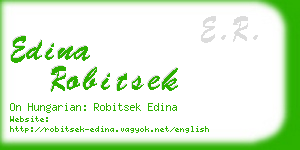 edina robitsek business card